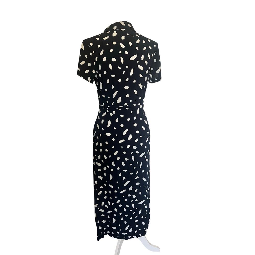 Aritzia Wilfred Midi Dress Coastal Button Down Navy White - Picture 4 of 7